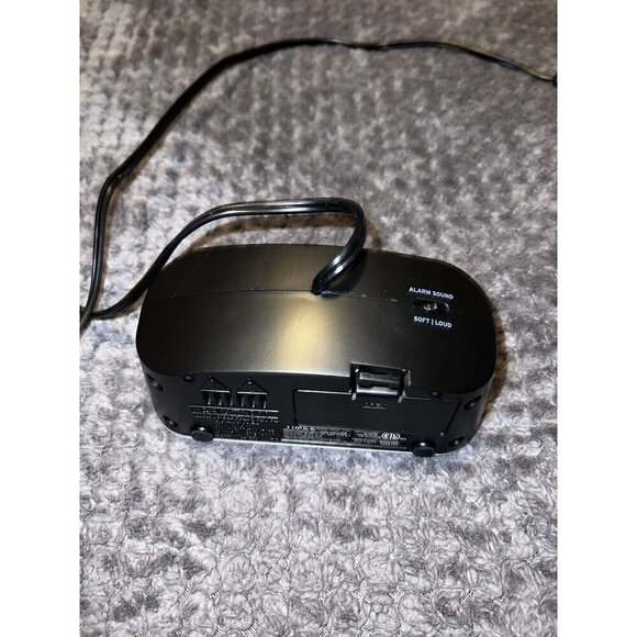 TIMEX T121-B-A Black/Silver Digital Alarm Clock W/ Red Display It Works - Picture 3 of 7